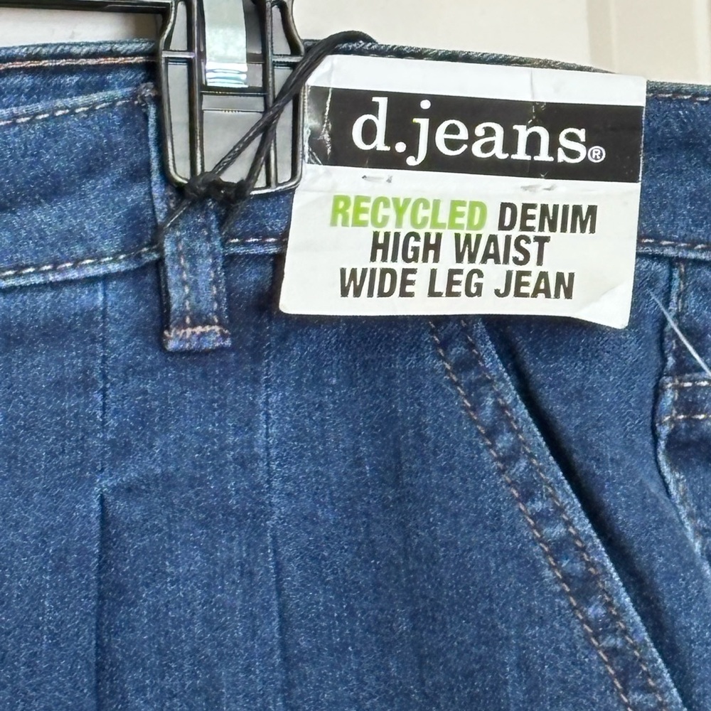 NWT d. Jeans Blue Wide-Leg Denim Jeans - Picture 3 of 10